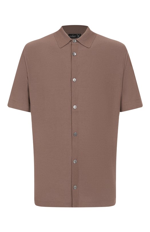 Хлопковая рубашка Van Laack SAFIR0S/S00301 Коричневый SAFIR0S/S00301