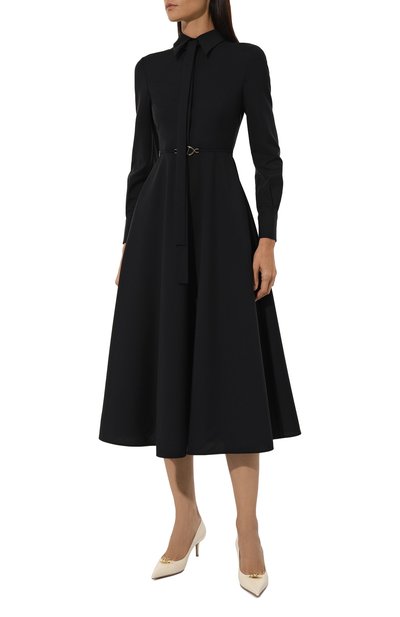 Шерстяное платье VALENTINO темно-синего цвета по цене 384000 руб., арт. 5B3VA9D12QB, фото 3 Шерстяное платье VALENTINO, арт. 5B3VA9D12QB, фото 3