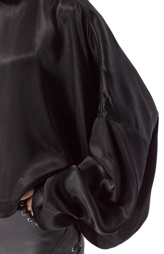 Атласная блузка Rick Owens RP01F6216/N Чёрный  RP01F6216/N Фото 5