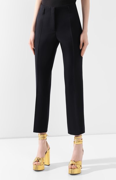 Шерстяные брюки DRIES VAN NOTEN темно-синего цвета по цене 44900 руб., арт. 201-10914-9187, фото 3 Шерстяные брюки DRIES VAN NOTEN, арт. 201-10914-9187, фото 3