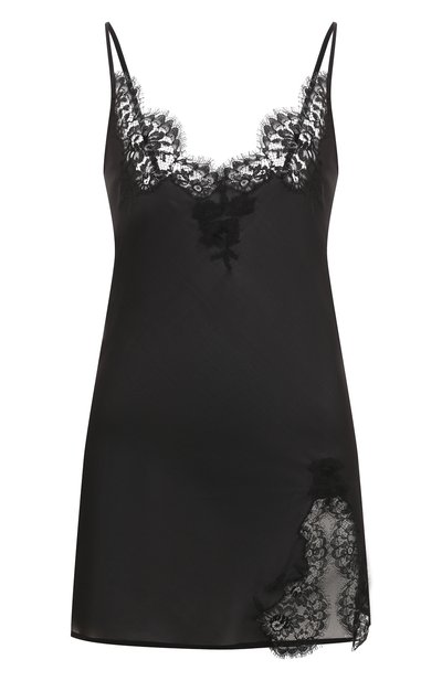 Сорочка из шелка и хлопка I.D. SARRIERI черного цвета по цене 96160 руб., арт. J3920, фото 1 Сорочка из шелка и хлопка I.D. SARRIERI, арт. J3920, фото 1