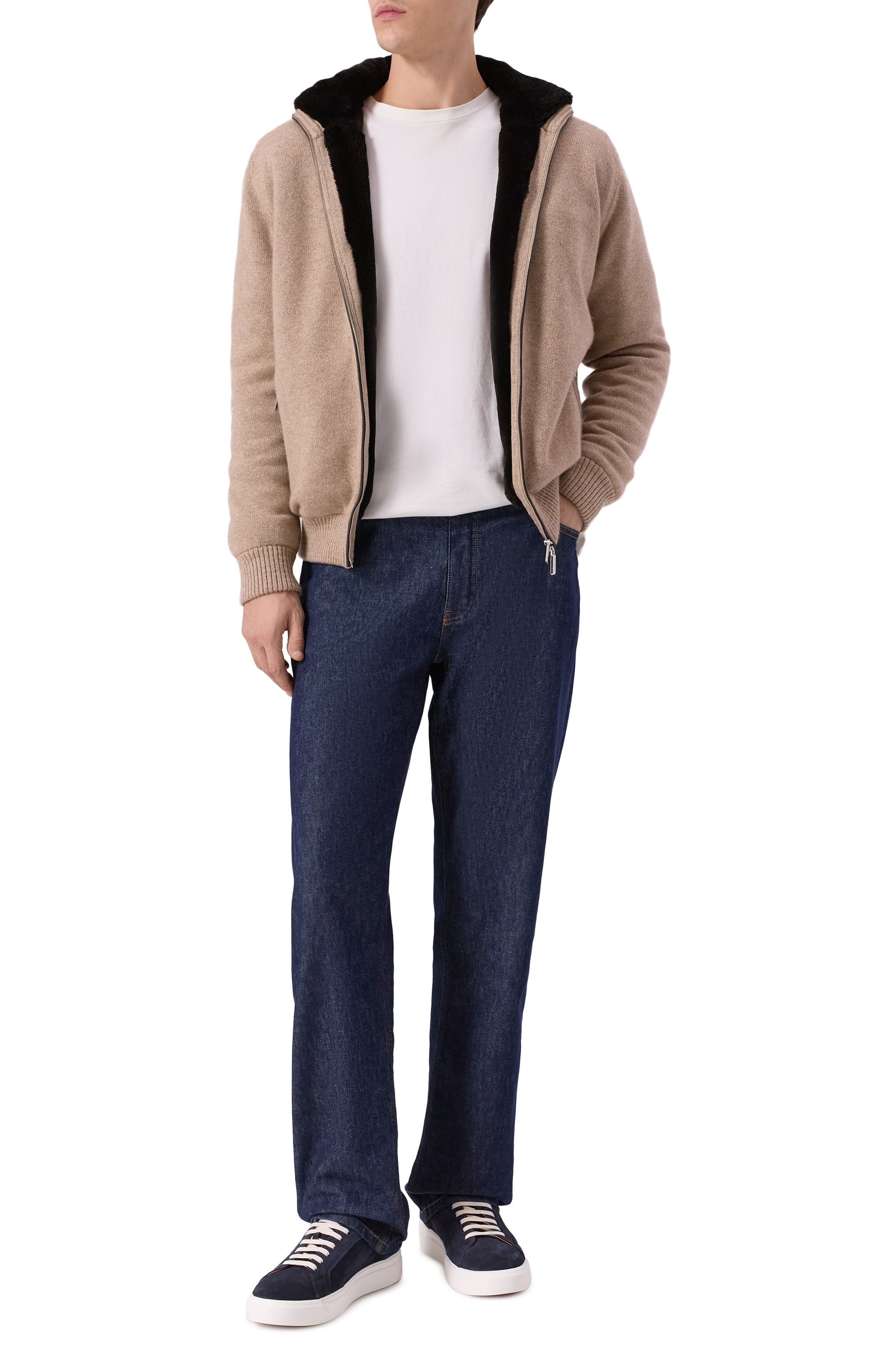 Кардиган с подкладкой из бобра ANDREA CAMPAGNA, арт. WU26WS510-09C-FWSPC1, фото 2