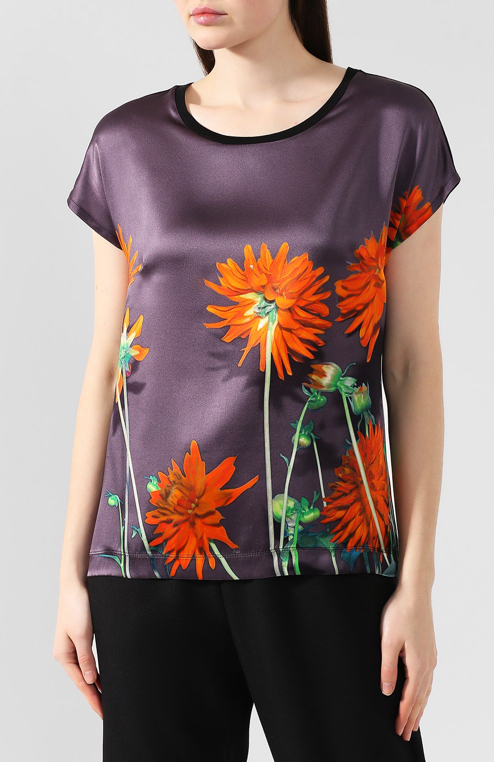 Топ из смеси хлопка и шелка DRIES VAN NOTEN, арт. 192-31183-8612, фото 3