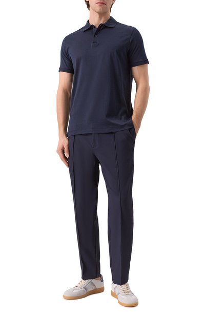 Брюки EMPORIO ARMANI темно-синего цвета по цене 28550 руб., арт. EM001508/AF14076, фото 2 Брюки EMPORIO ARMANI, арт. EM001508/AF14076, фото 2