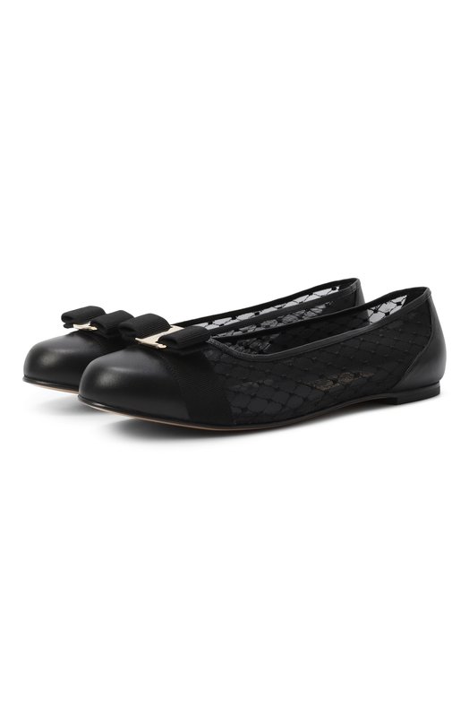 Комбинированные балетки Vara Ferragamo 01J563/779578 Чёрный 01J563/779578