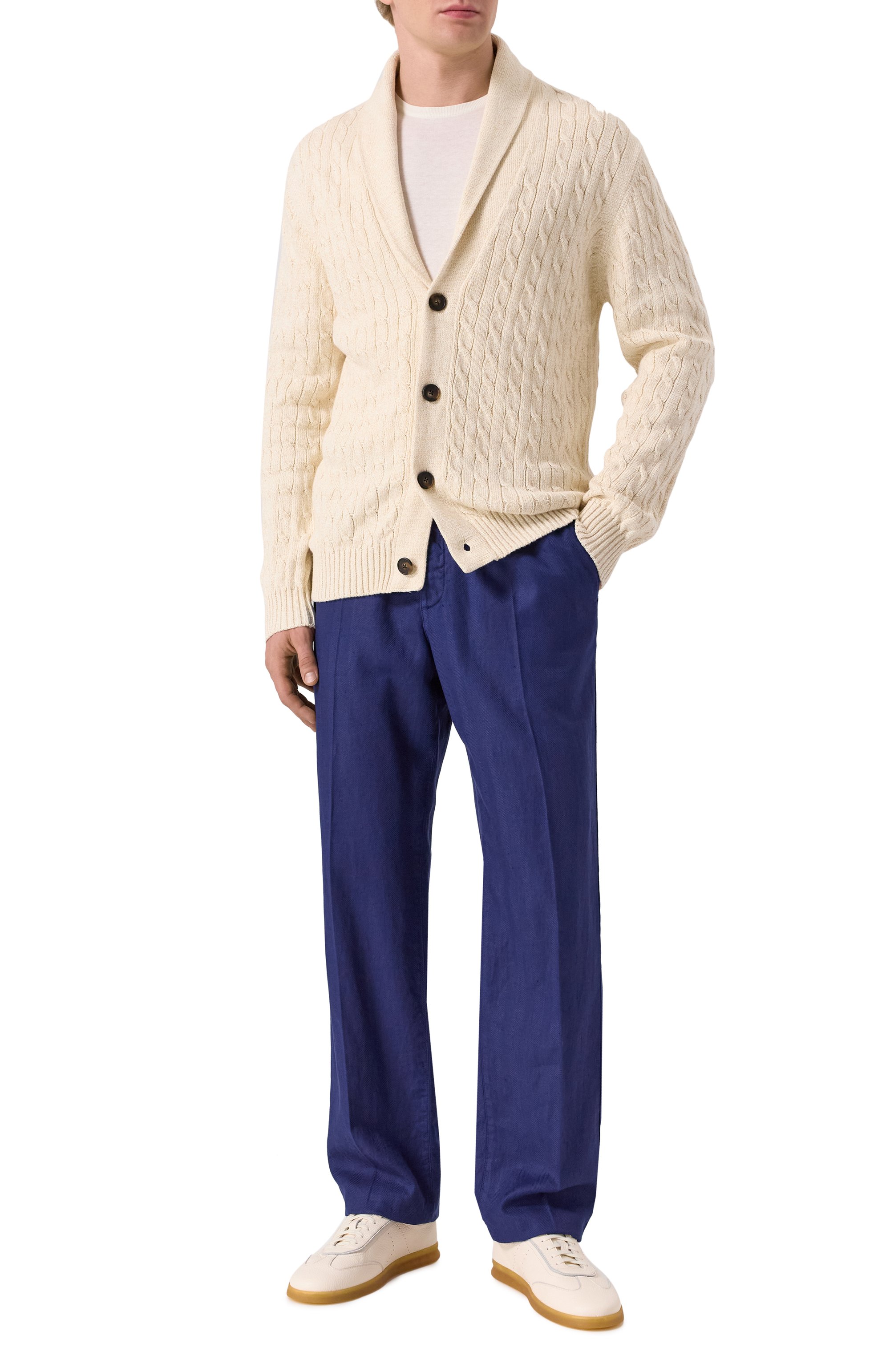 Брюки изо льна и хлопка KITON, арт. UPR003LK0636F02, фото 2