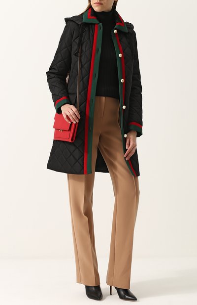 Приталенное стеганое пальто с капюшоном GUCCI, арт. 473850/ZJZ36, фото 2