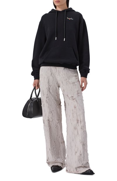 Женский хлопковое худи OFF-WHITE, арт. 0WBB064F25FLE001