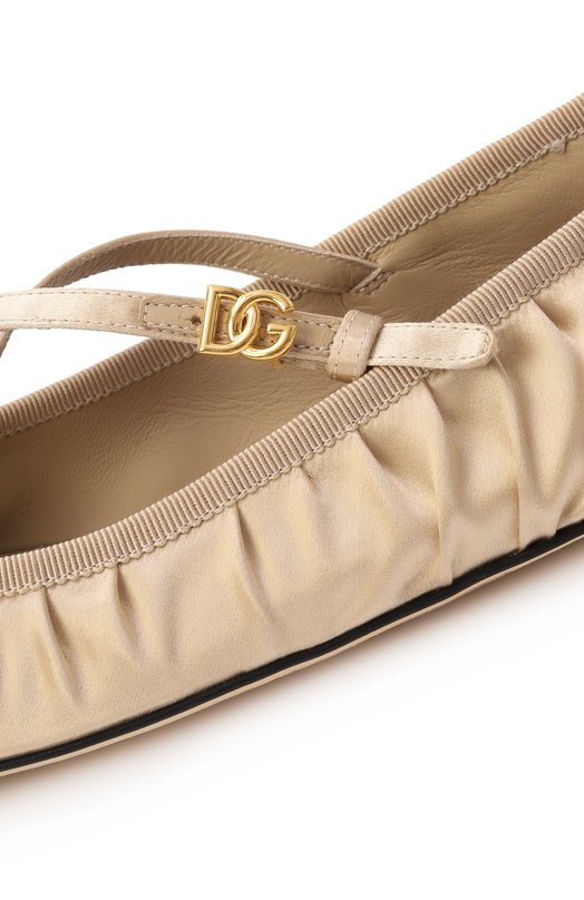 Текстильные балетки Vally Dolce & Gabbana CB0258/AD160 Бежевый  CB0258/AD160 Фото 7