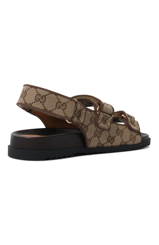 Текстильные сандалии Double G Gucci 771575/G1730 Бежевый  771575/G1730 Фото 5