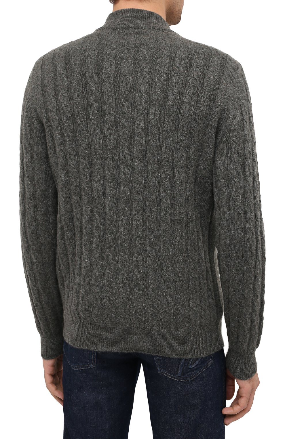 Кашемировый кардиган KITON хаки цвета по цене 295000 руб., арт. UK1019, фото 4 Кашемировый кардиган KITON, арт. UK1019, фото 4