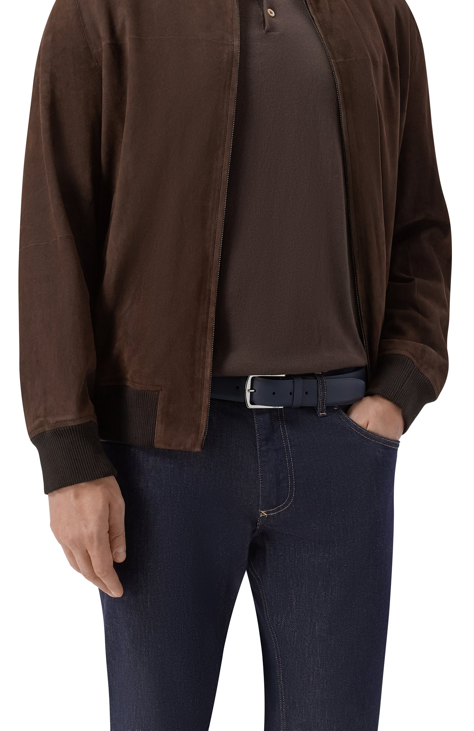 Кожаный ремень ZILLI, арт. B01235M1015VPAL00, фото 2