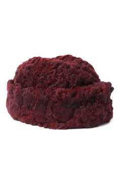 Женская шапка karakul pie COCOSHNICK HEADDRESS бордового цвета, арт. KARAKULPIEBORDO | Фото 3 (Нос: Не проставлено; Материал: Натуральный мех)