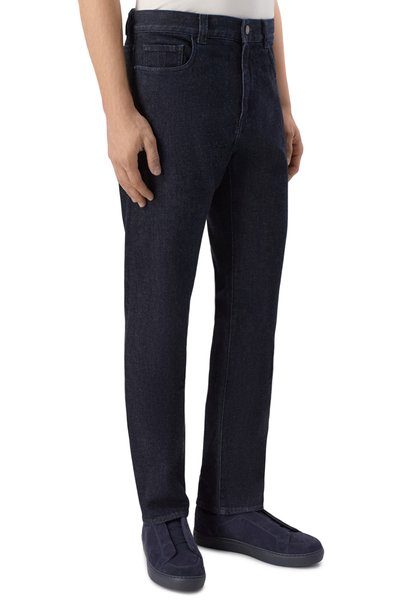 Джинсы regular fit CANALI темно-синего цвета по цене 68200 руб., арт. 91719/PX01028, фото 3 Джинсы regular fit CANALI, арт. 91719/PX01028, фото 3
