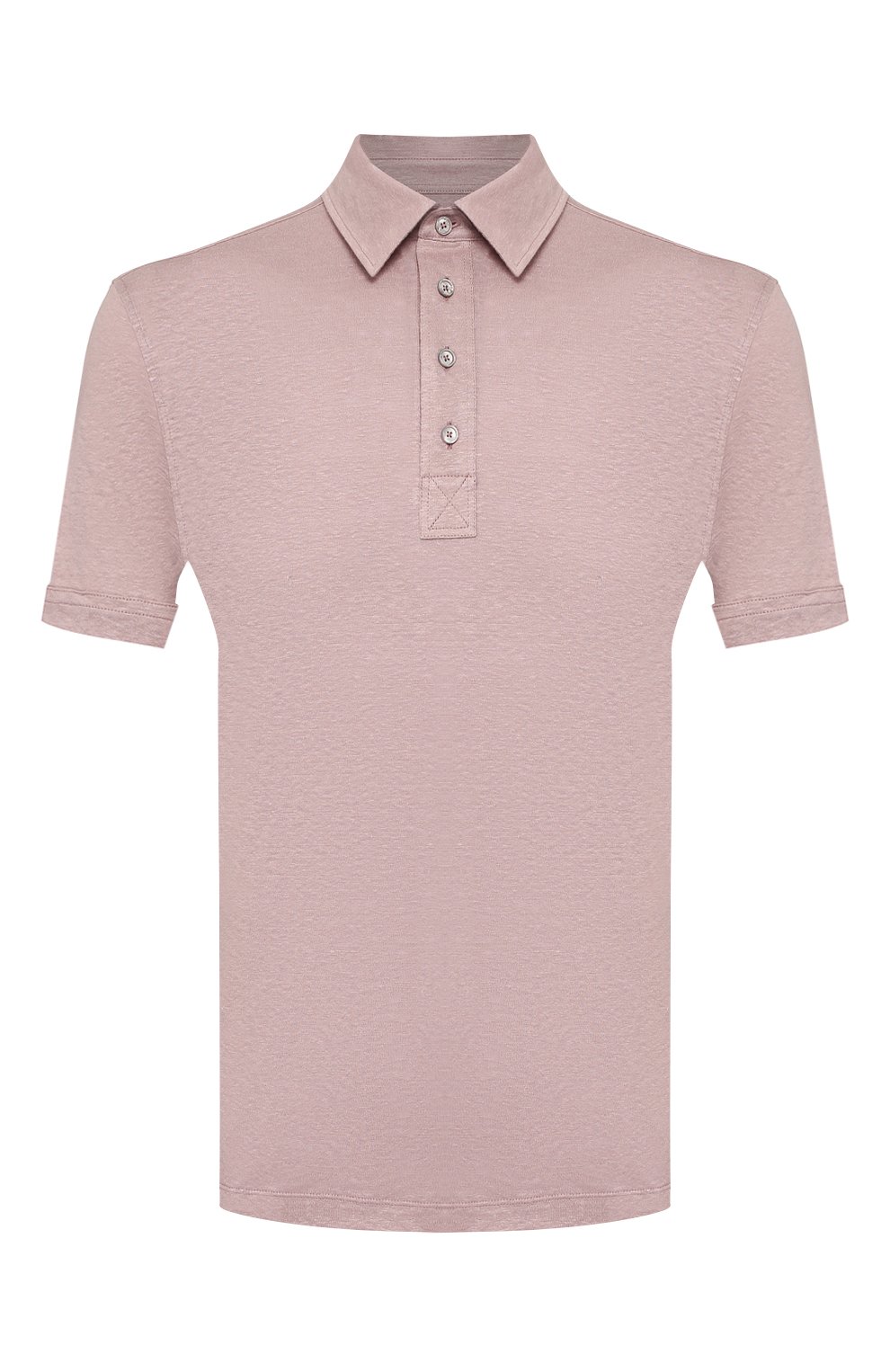 Льняное поло ZEGNA розового цвета по цене 39950 руб., арт. UU564/723, фото 1 Льняное поло ZEGNA, арт. UU564/723, фото 1