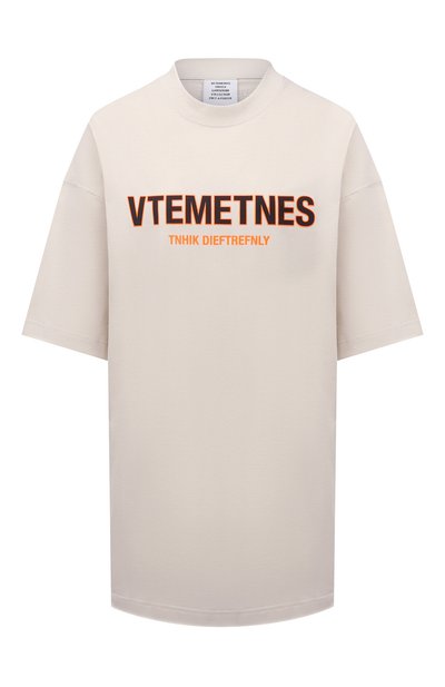 Женская хлопковая футболка VETEMENTS, арт. UE52TR170W 1611/W