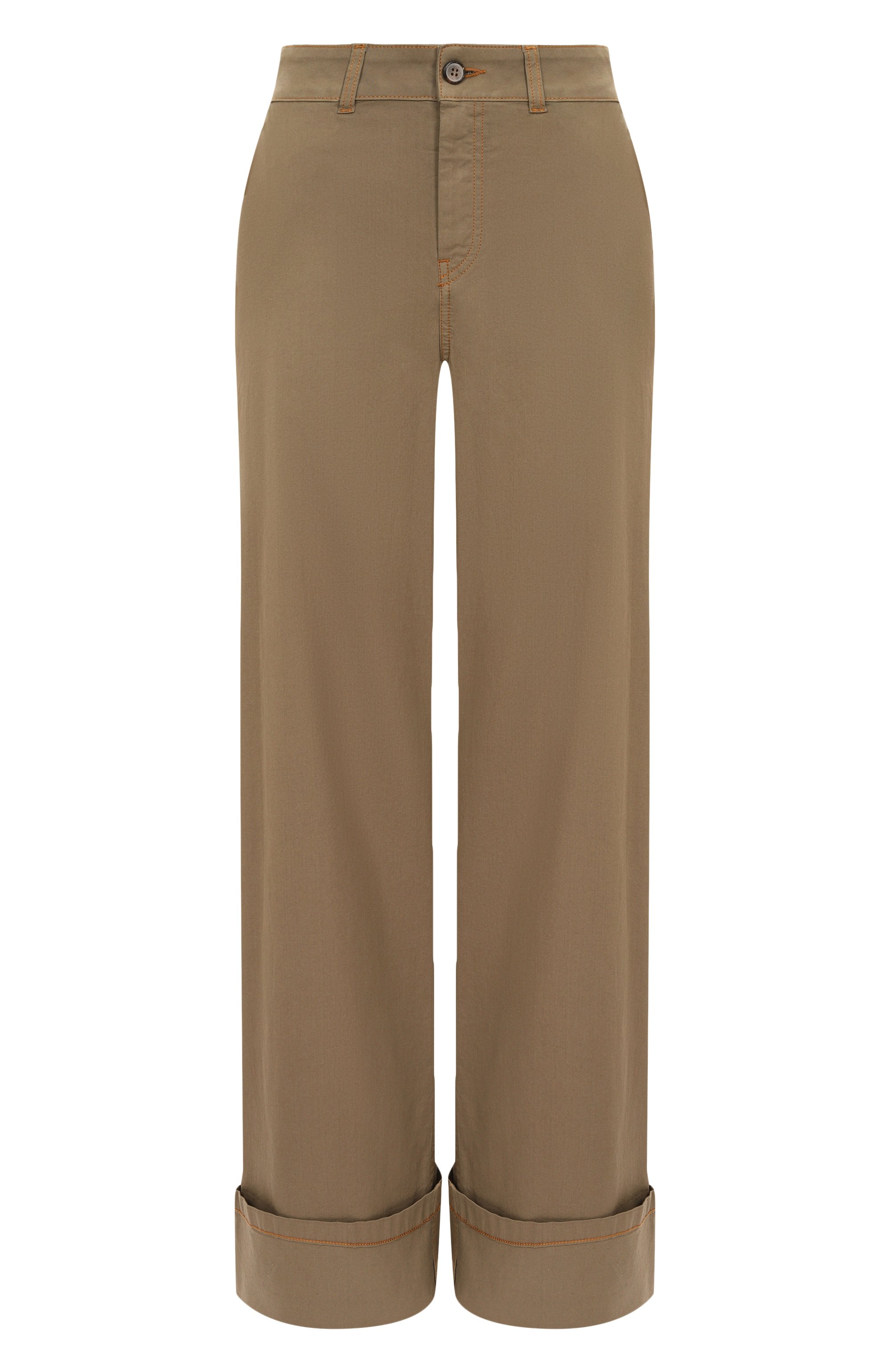 Хлопковые брюки GRAN SASSO хаки цвета по цене 34950 руб., арт. 76265/50491, фото 1 Хлопковые брюки GRAN SASSO, арт. 76265/50491, фото 1