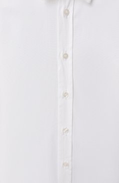 Детская хлопковая рубашка IL GUFO белого цвета, арт. P25CL176C0066/5A-8A | Фото 3 (Драгоценные камни: Проставлено; Материал сплава: Проставлено; Рукава: Длинные; Мальчики-школьная форма: Рубашки; Стили: Классический; Материал внешний: Хлопок; Ростовка одежда: 4 года | 104 см, 5 лет | 110 см, 7 лет | 122 см)
