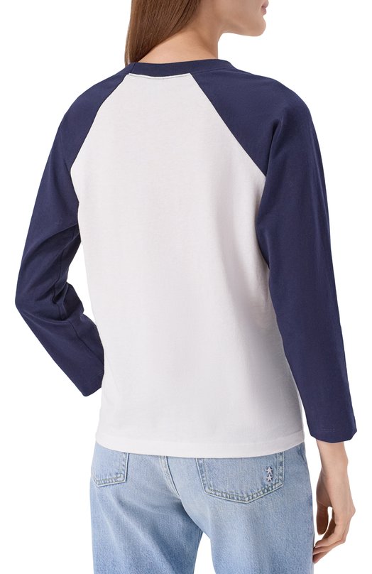 Хлопковый лонгслив Sporty and Rich T0046508033WH22 Белый  T0046508033WH22 Фото 4