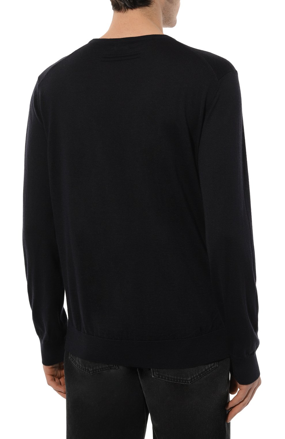 Джемпер из кашемира и шелка ZEGNA темно-синего цвета по цене 110500 руб., арт. E8J00/110, фото 4 Джемпер из кашемира и шелка ZEGNA, арт. E8J00/110, фото 4