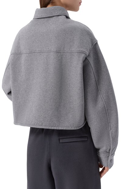 Хлопковая рубашка ALEXANDERWANG.T серого цвета по цене 67800 руб., арт. 4CC1261218, фото 4 Хлопковая рубашка ALEXANDERWANG.T, арт. 4CC1261218, фото 4