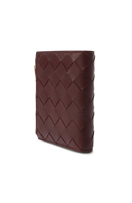 Женские кожаное портмоне BOTTEGA VENETA темно-бордового цвета, арт. 742330/VCCP3 | Фото 2 (Материал: Натуральная кожа; Материал сплава: Проставлено; Нос: Не проставлено)