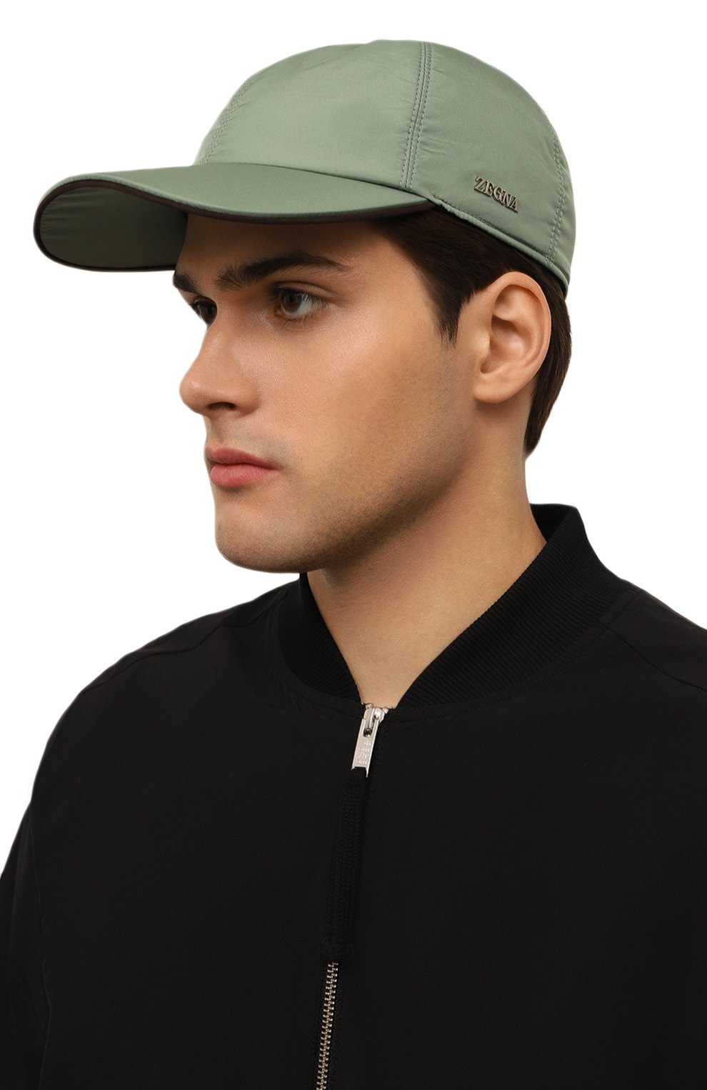 Бейсболка ZEGNA светло-зеленого цвета по цене 41950 руб., арт. Z7I00HA7/B4A, фото 2 Бейсболка ZEGNA, арт. Z7I00HA7/B4A, фото 2