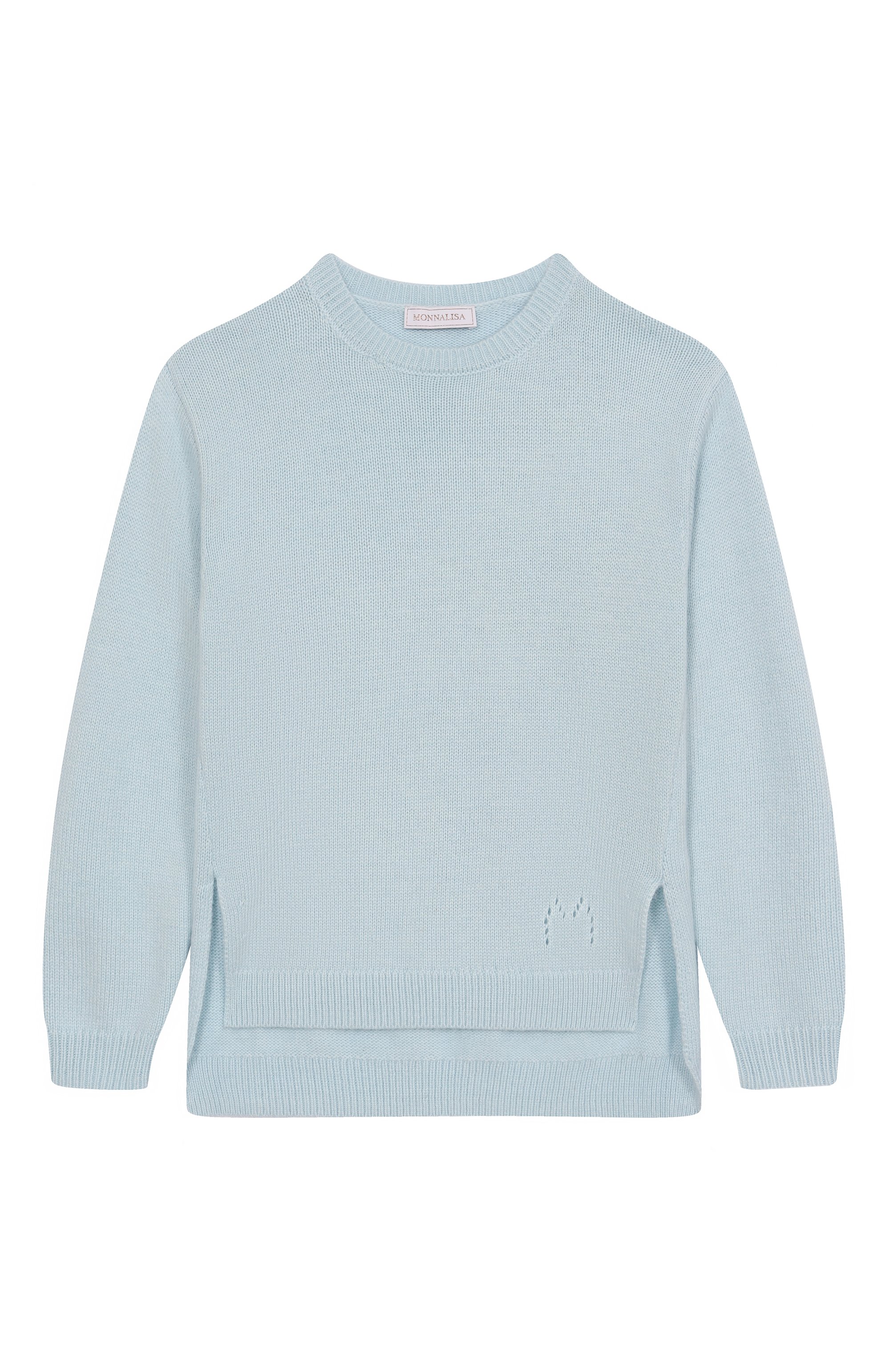 Свитер MONNALISA голубого цвета по цене 18500 руб., арт. 17F601, фото 1 Свитер MONNALISA, арт. 17F601, фото 1