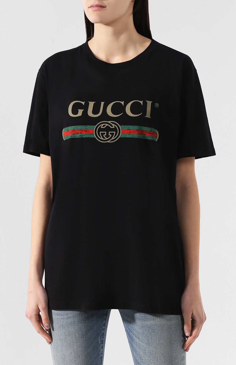 Хлопковая футболка GUCCI, арт. 457095/X5L89, фото 3
