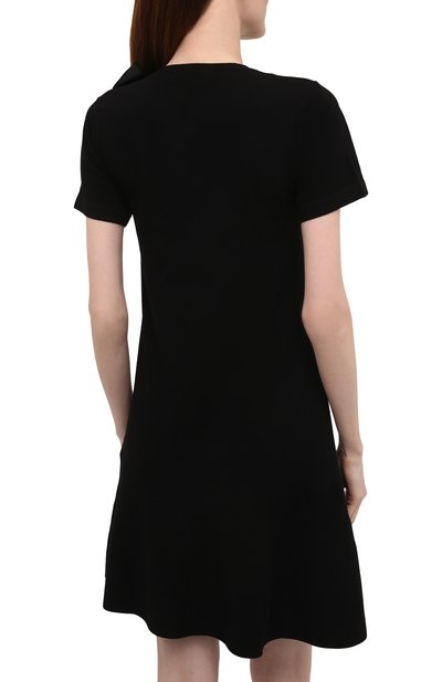 Платье из вискозы REDVALENTINO черного цвета по цене 55150 руб., арт. WR3KD02Z/64B, фото 4 Платье из вискозы REDVALENTINO, арт. WR3KD02Z/64B, фото 4