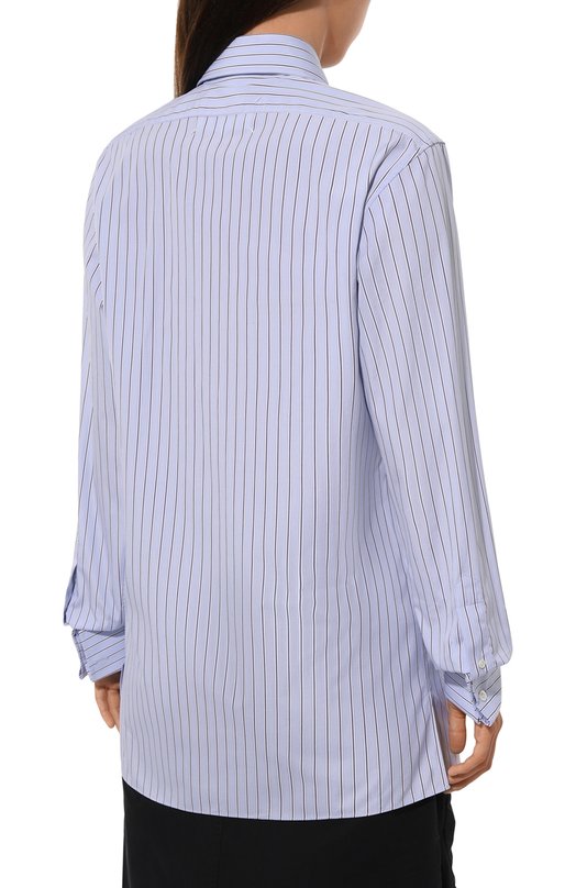 Хлопковая рубашка Maison Margiela S50DT0045/S54946 Голубой  S50DT0045/S54946 Фото 4