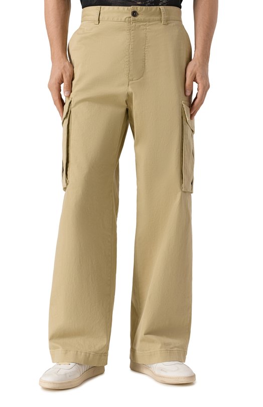 Хлопковые брюки-карго Dsquared2 S74KB1079/S39021 Бежевый  S74KB1079/S39021 Фото 3