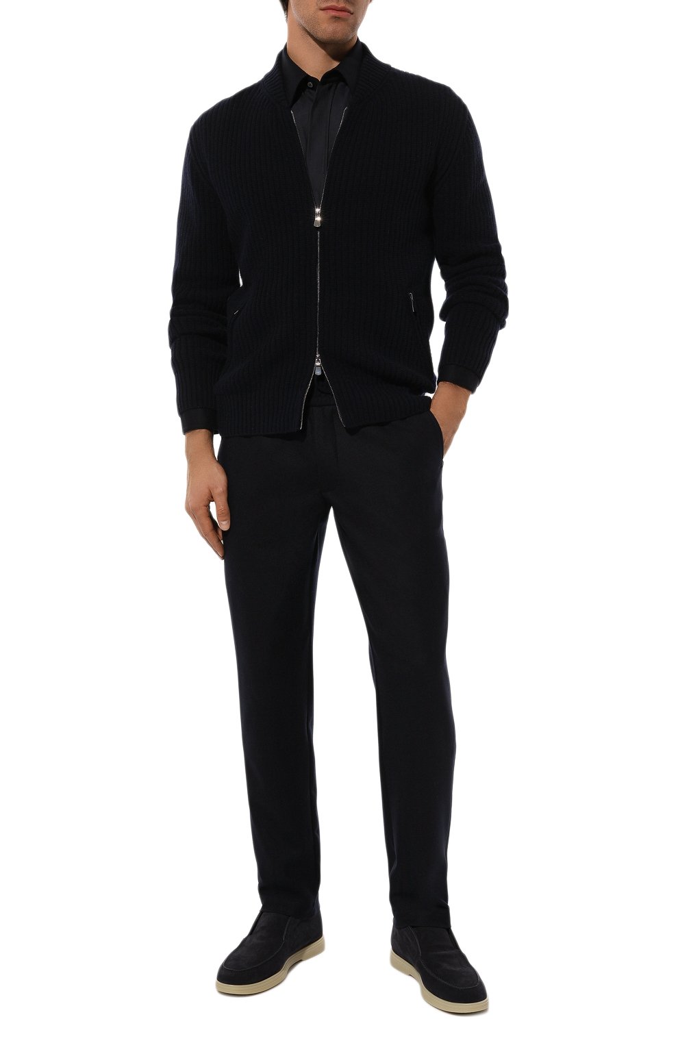 Рубашка из хлопка и шелка ZILLI темно-синего цвета по цене 138500 руб., арт. SP0G01M011193001A, фото 2 Рубашка из хлопка и шелка ZILLI, арт. SP0G01M011193001A, фото 2