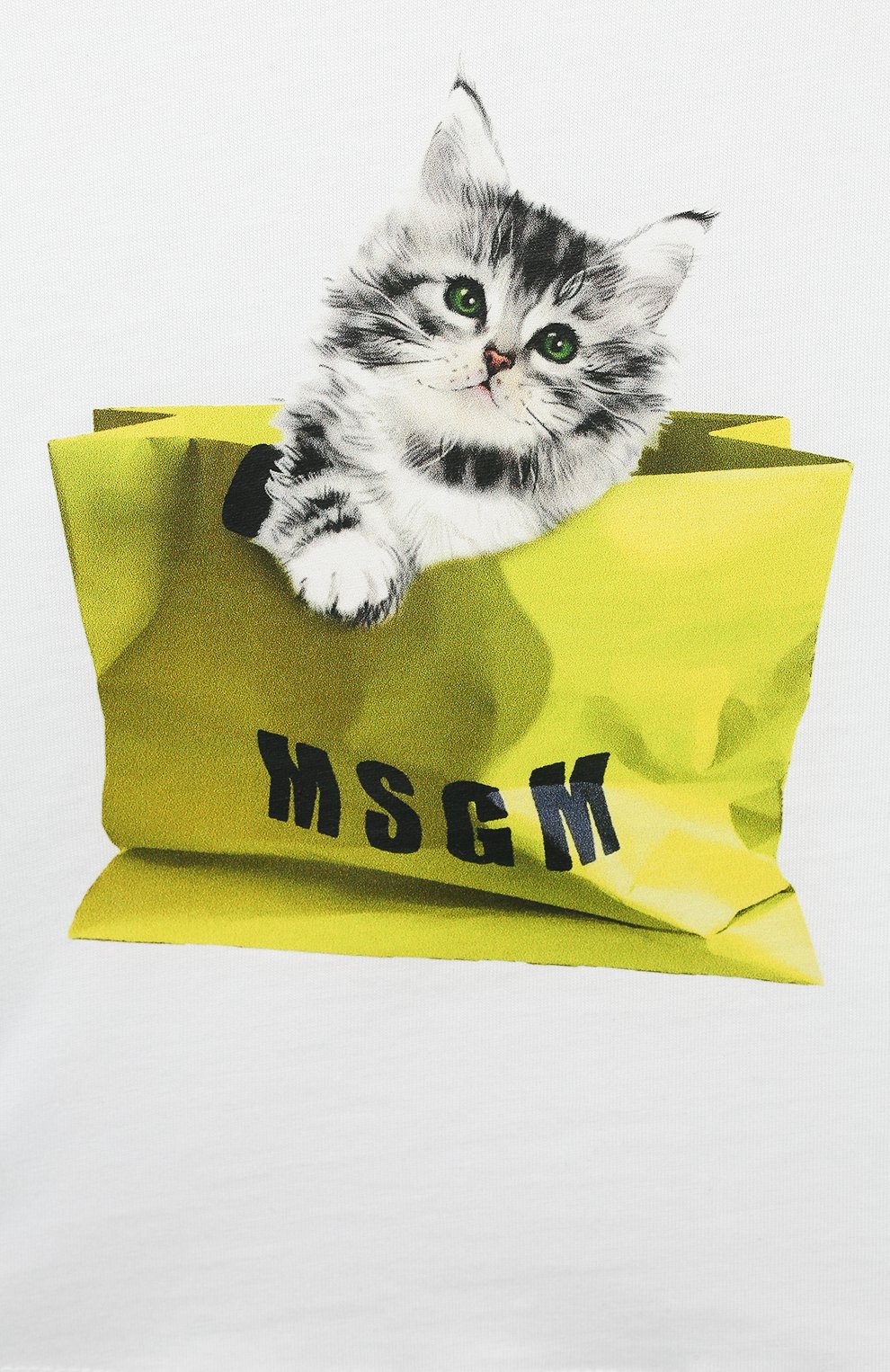 Хлопковая футболка MSGM KIDS, арт. MS029453, фото 3