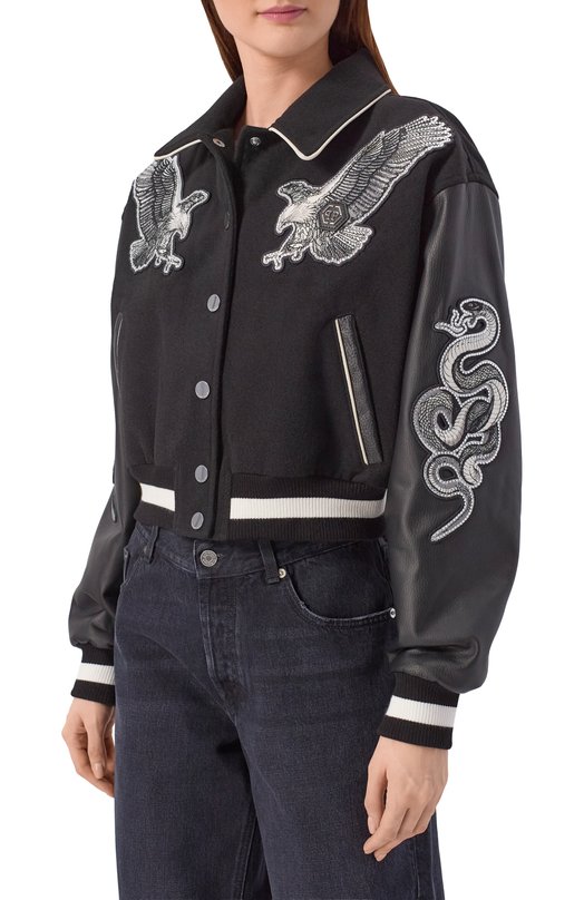 Бомбер Philipp Plein SAFC WRB1561 PLE131N Чёрный  SAFC WRB1561 PLE131N Фото 3