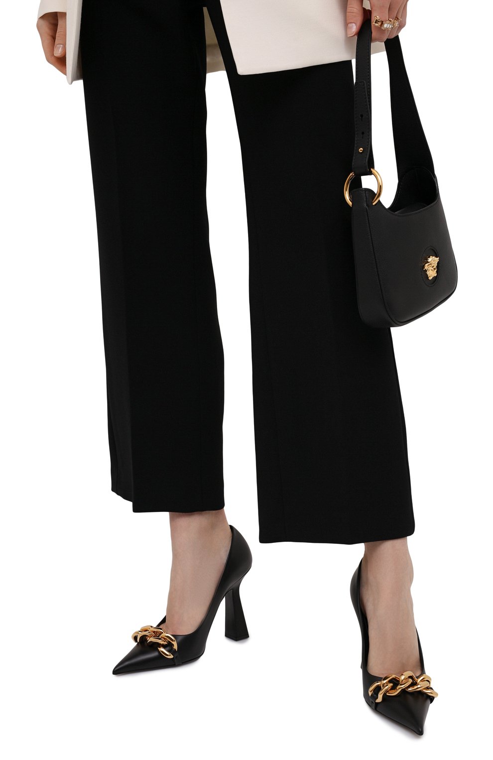 Кожаные туфли medusa chain VERSACE, арт. 1003733/DVT2P, фото 3