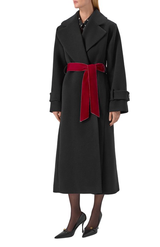 Шерстяное пальто Nina Ricci 25ACMA001/WV0325 Чёрный  25ACMA001/WV0325 Фото 6