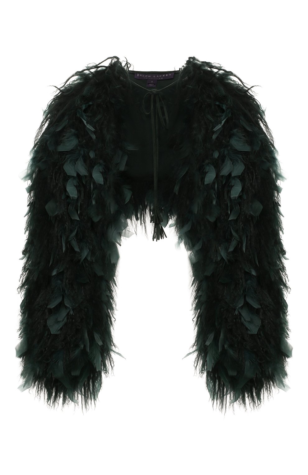 Меховая накидка с отделкой перьями RALPH LAUREN, арт. 940/IQC66/RQC66, фото 1