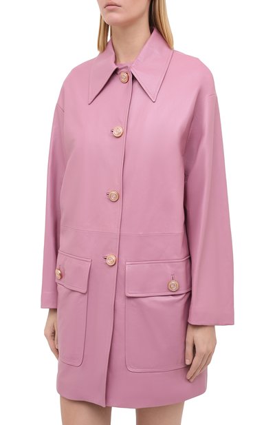 Кожаное пальто GUCCI розового цвета по цене 573120 руб., арт. 624446/XNAEX, фото 4 Кожаное пальто GUCCI, арт. 624446/XNAEX, фото 4