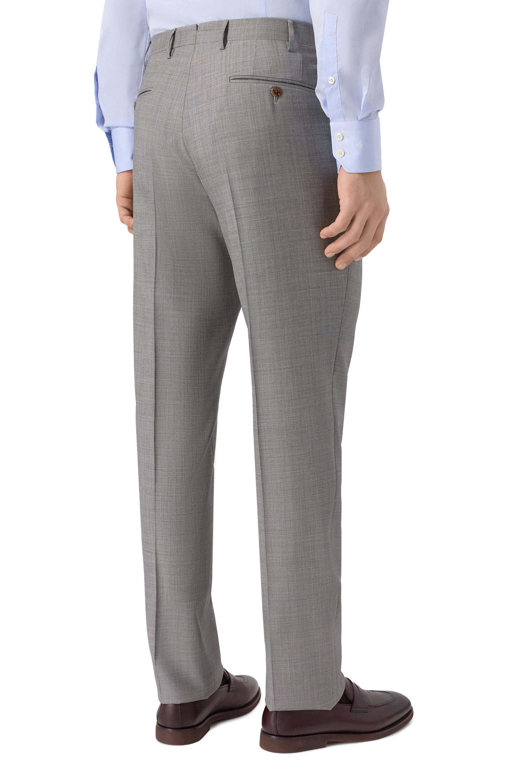 Шерстяные брюки CORNELIANI серого цвета по цене 54850 руб., арт. 275B01/2717087, фото 4 Шерстяные брюки CORNELIANI, арт. 275B01/2717087, фото 4