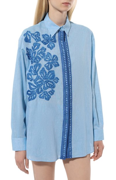 Туника изо льна и хлопка ERMANNO SCERVINO, арт. D444K305LZS, фото 3
