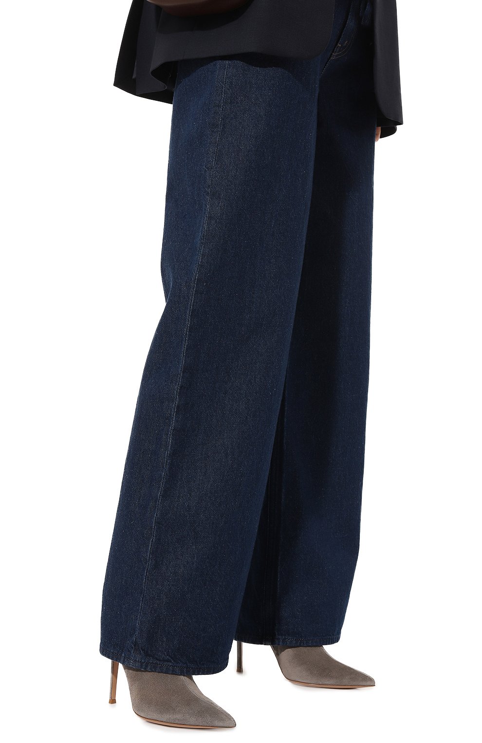 Замшевые ботильоны GIANVITO ROSSI, арт. G73053.15RIC.SUEGREY, фото 3