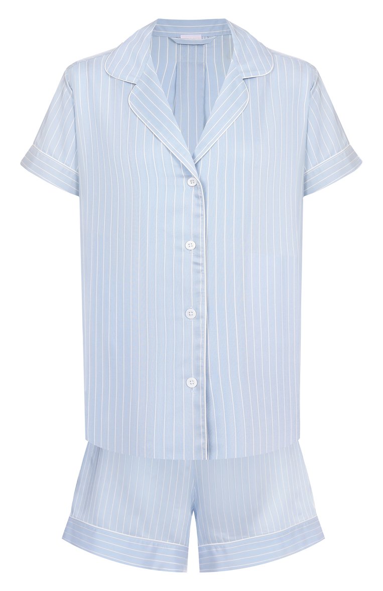 Женская пижама из вискозы и шелка ZIMMERLI голубого цвета, арт. 5149-11102 | Фото 1 (Нос: Не проставлено; Материал внешний: Вискоза)