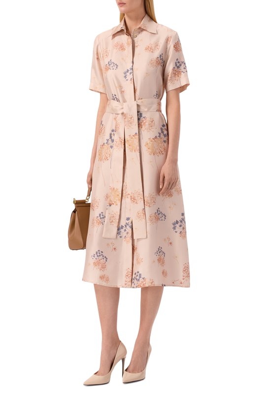 Шелковое платье Colombo AB00358/F/T0666-11-2E Бежевый  AB00358/F/T0666-11-2E Фото 2