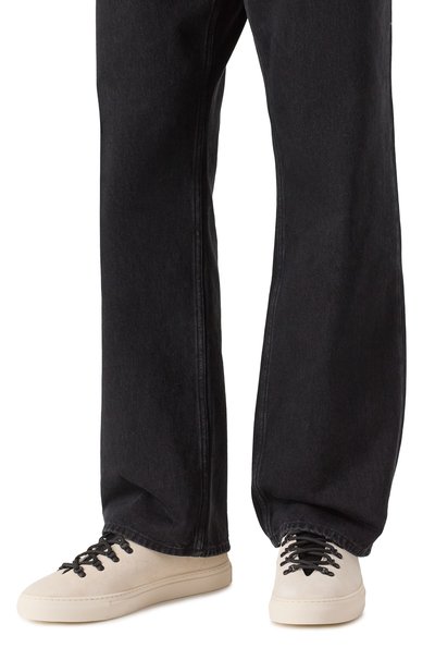 Замшевые кеды STONE ISLAND кремового цвета по цене 49150 руб., арт. K1SFWS10020-S0172, фото 3 Замшевые кеды STONE ISLAND, арт. K1SFWS10020-S0172, фото 3