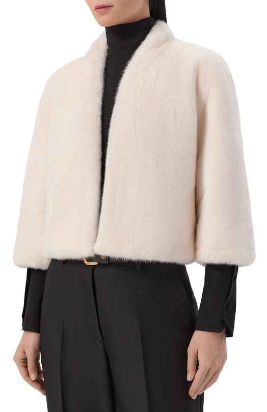 Шуба из норки Giulia Gurman 2514NW Белый  2514NW Фото 3