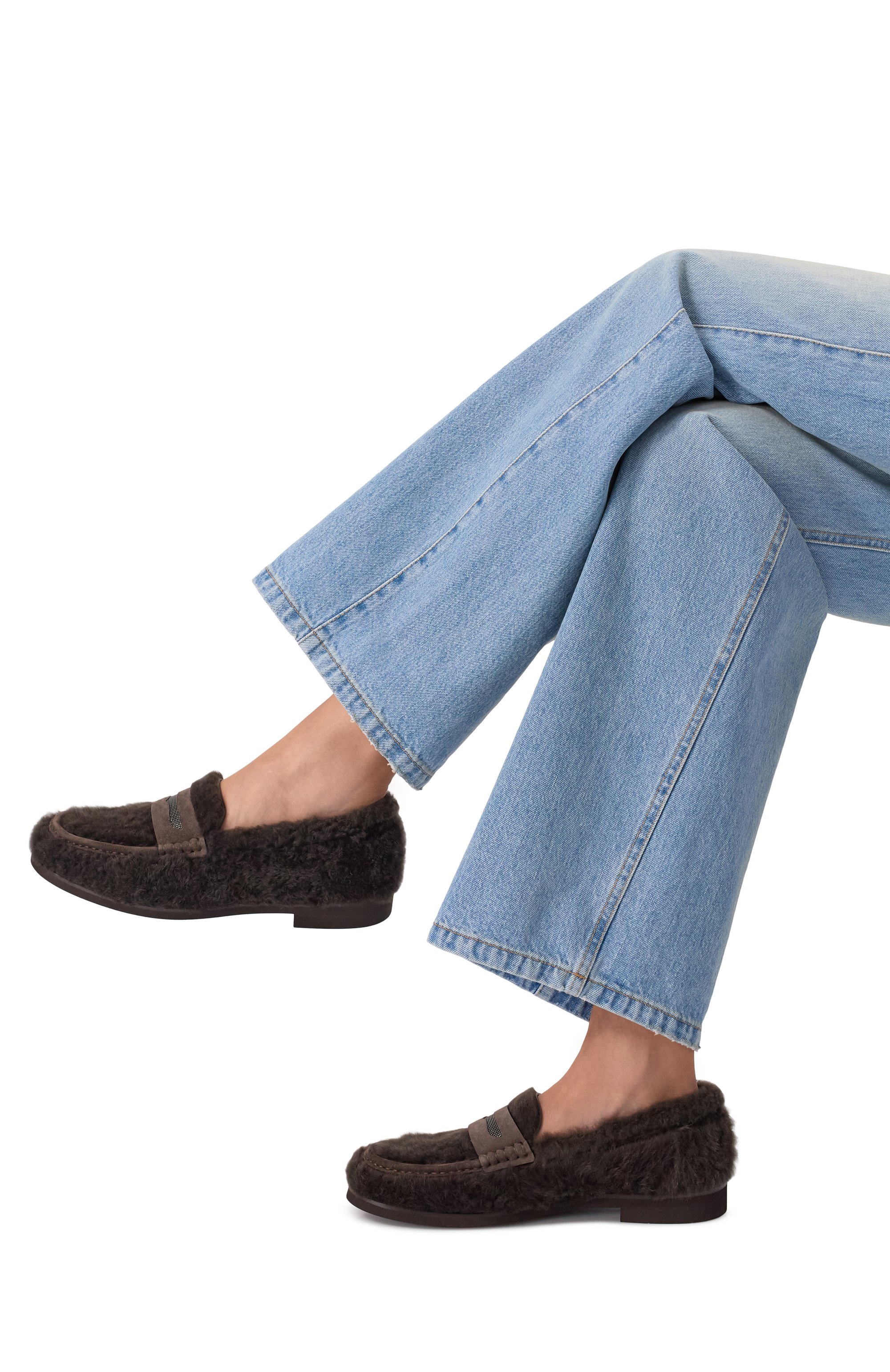 Пенни-лоферы из овчины BRUNELLO CUCINELLI, арт. MZBPG3113, фото 2