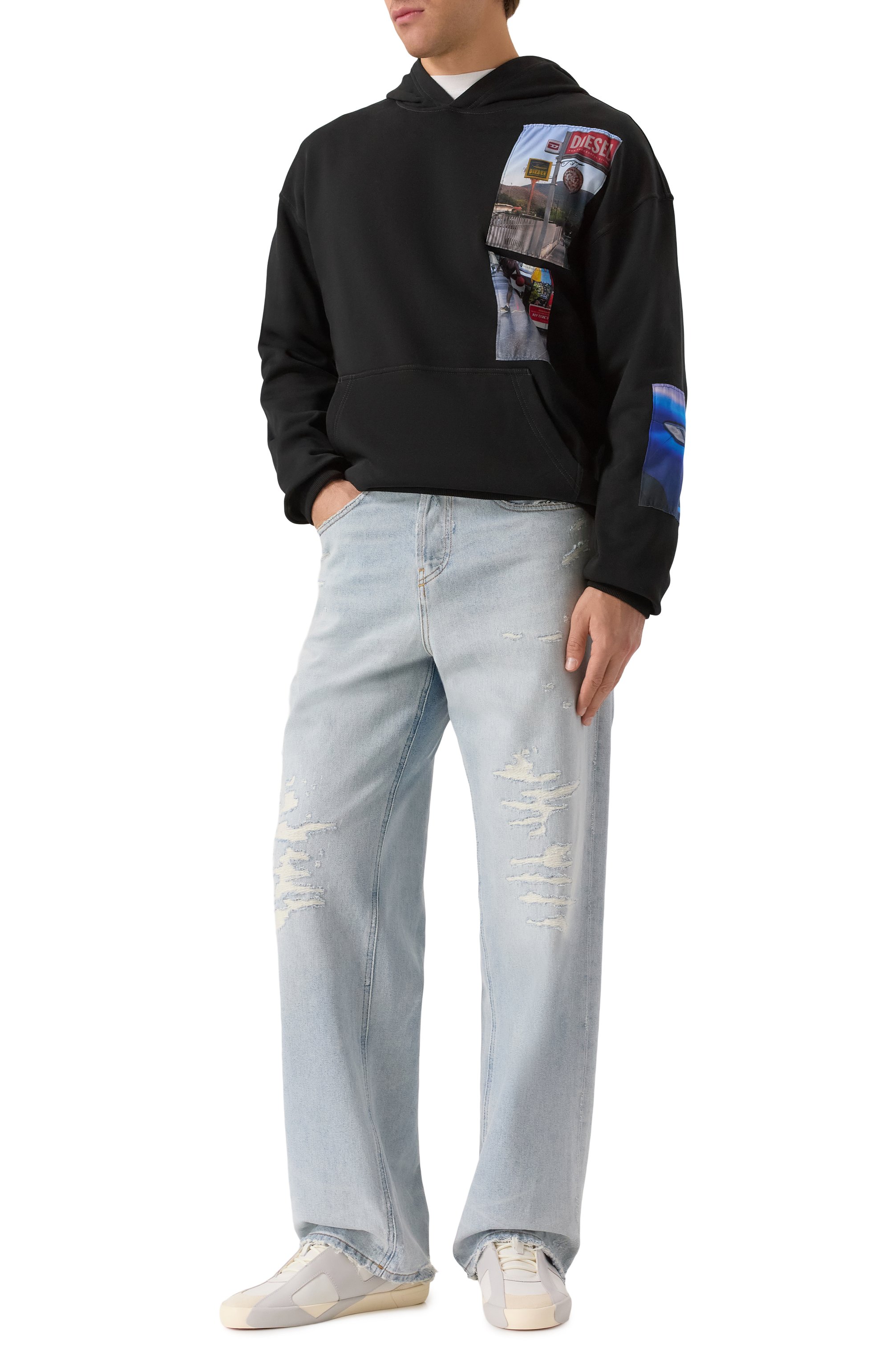 Кожаные кеды s-slante-d DIESEL, арт. Y03656/PR131, фото 2