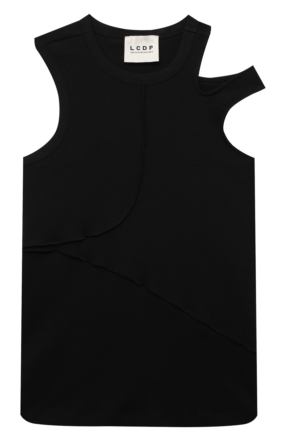 Хлопковый топ LES COYOTES DE PARIS черного цвета по цене 11850 руб., арт. 122-20-128, фото 1 Хлопковый топ LES COYOTES DE PARIS, арт. 122-20-128, фото 1