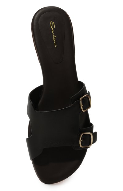 Кожаные шлепанцы SANTONI, арт. WHPF70071HA1TSW6T50, фото 4